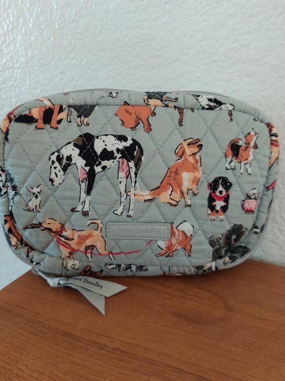 vera bradley best in dog show Quilted dog print makeup bag with various dog bree